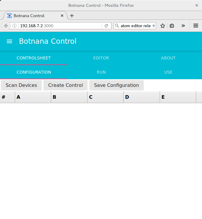 Botnana Controlsheet